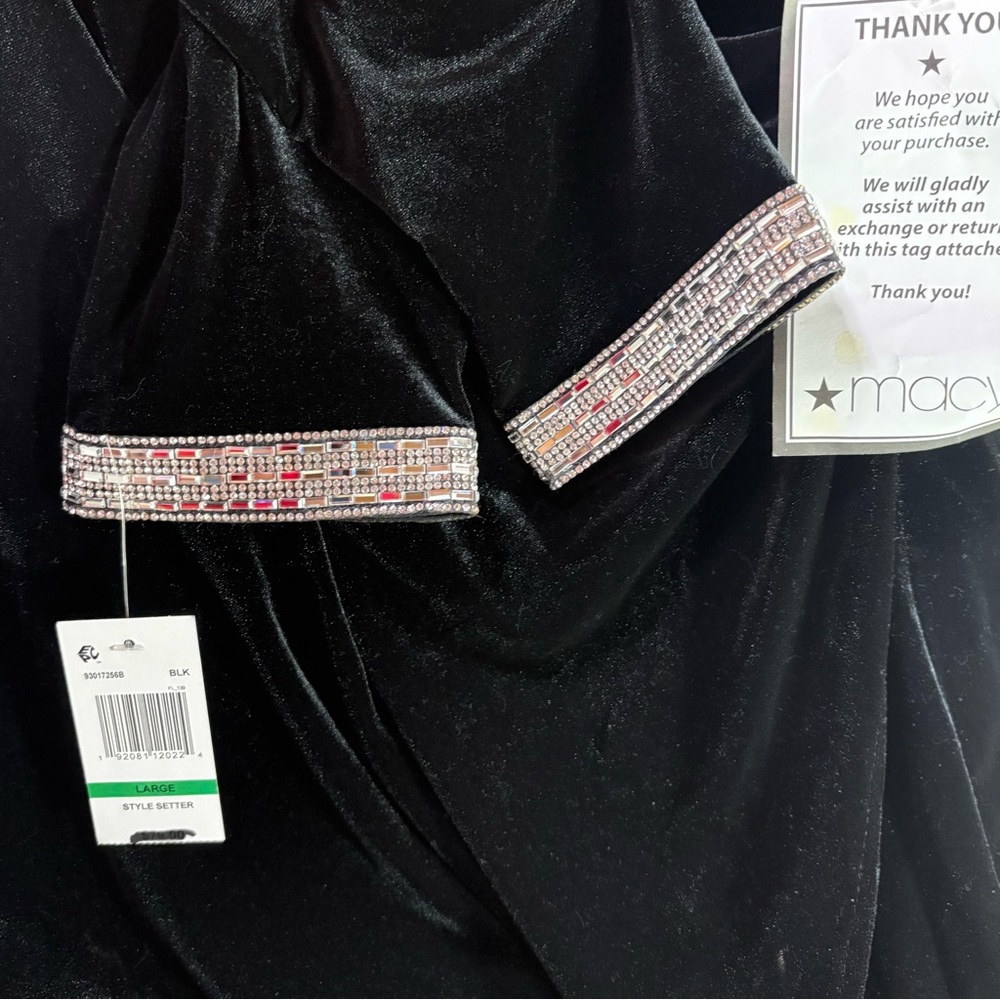 MSK Black Dress with Rhinestones - Picture 5 of 9
